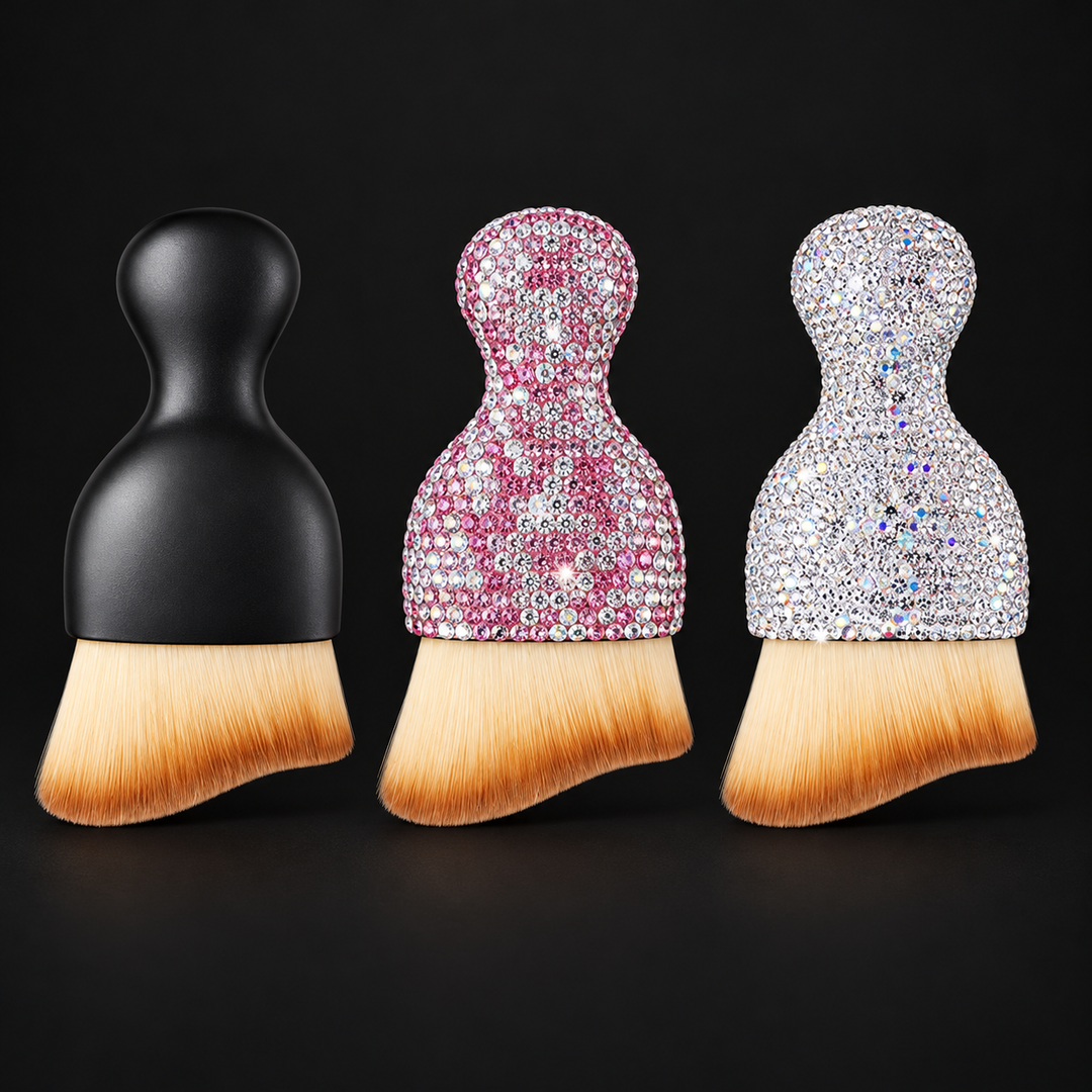 Reinigungsbürste: Schwarz ohne Strass, Rosa und Weiss mit Strass – Lieferung einer gewählten Variante