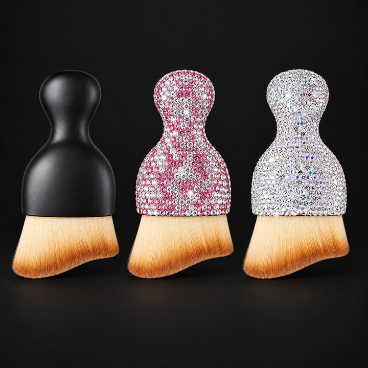 Reinigungsbürste: Schwarz ohne Strass, Rosa und Weiss mit Strass – Lieferung einer gewählten Variante